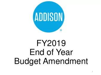 End of Year  Budget Amendment  1  Budget Amendment Process  Regular amendments are an accepted