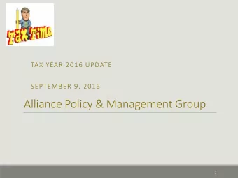 Alliance Policy &amp; Management Group  1  COCONINO COUNTY TAXES Proposition 117  Effective Tax