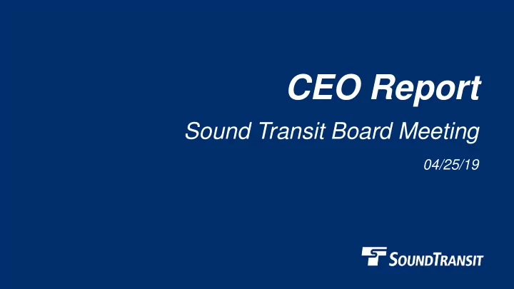 ceo report