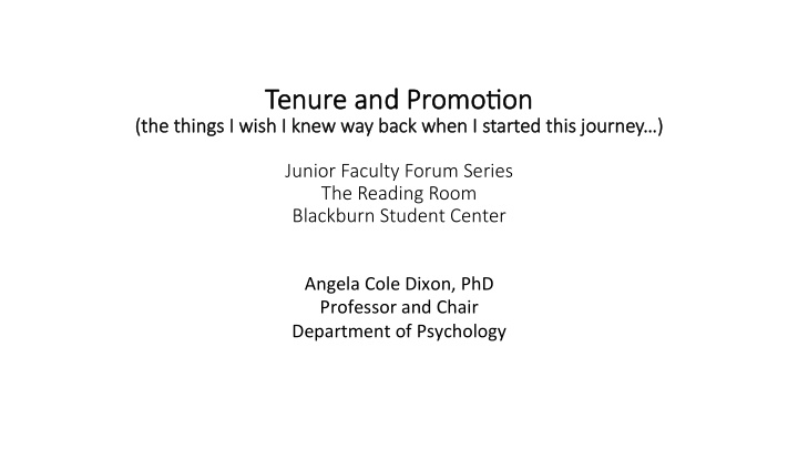 tenure and promo