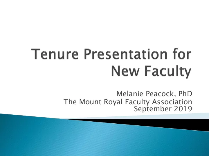 melanie peacock phd