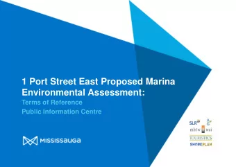 1 Port Street East Proposed Marina  Environmental Assessment:  Terms of Reference  Public