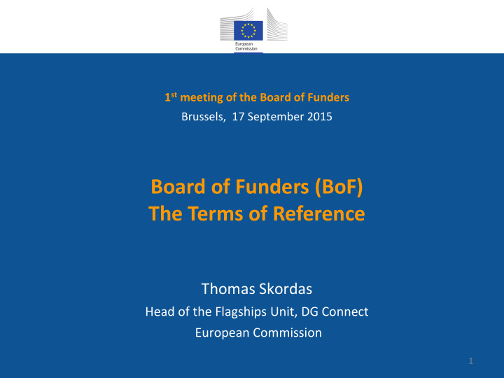 board of funders bof the terms of reference
