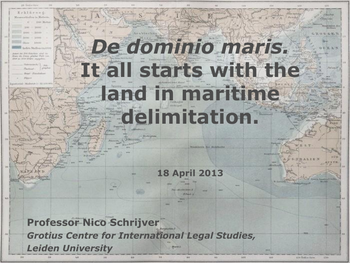 de dominio maris it all starts with the land in maritime