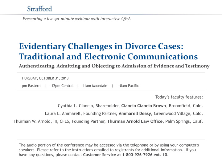evidentiary challenges in divorce cases traditional and