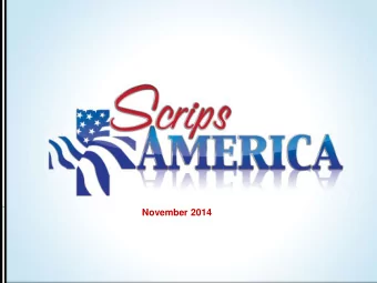 November 2014 Safe Harbor Statement  This presentation may contain forward-looking statements which