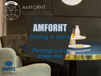 AMFORHT  Telling a story  Portogruaro  23 NOV 2018    Permanent employee @AMFORHT since 2015