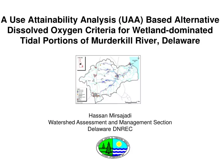 a use attainability analysis uaa based alternative
