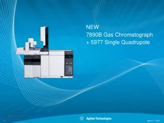 + 5977 Single Quadrupole  1  March 11, 2013 Todays Challenges  Productivity  Integrated