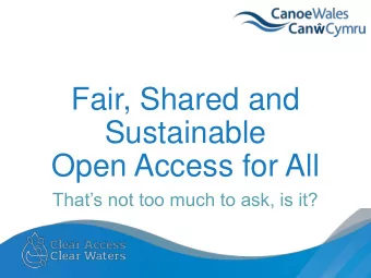 Open Access for All  Thats not too much to ask, is it?  Update on Some    Access Issues  1.