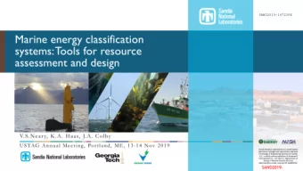 and  design  V.S.Neary,  K.A.  Haas,  J.A.  Colby OMER&amp; ISIJSA  USTAG  Annual  Meeting,