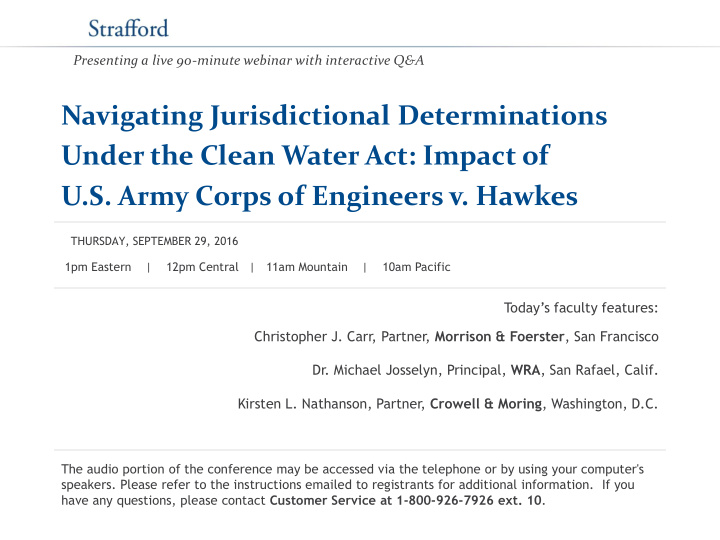 navigating jurisdictional determinations under the clean