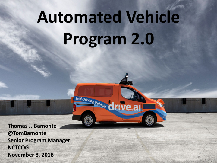 automated vehicle program 2 0