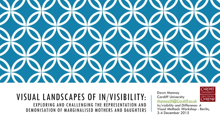 visual landscapes of in visibility