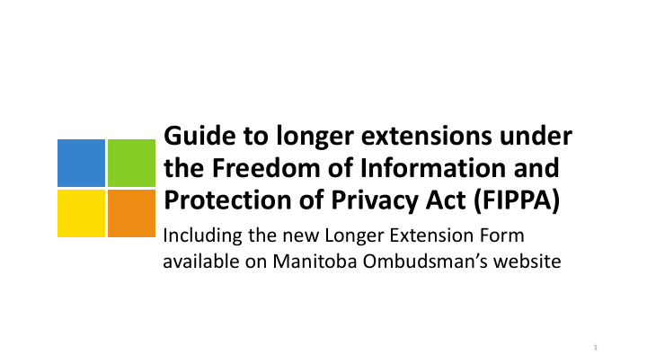 guide to longer extensions under the freedom of