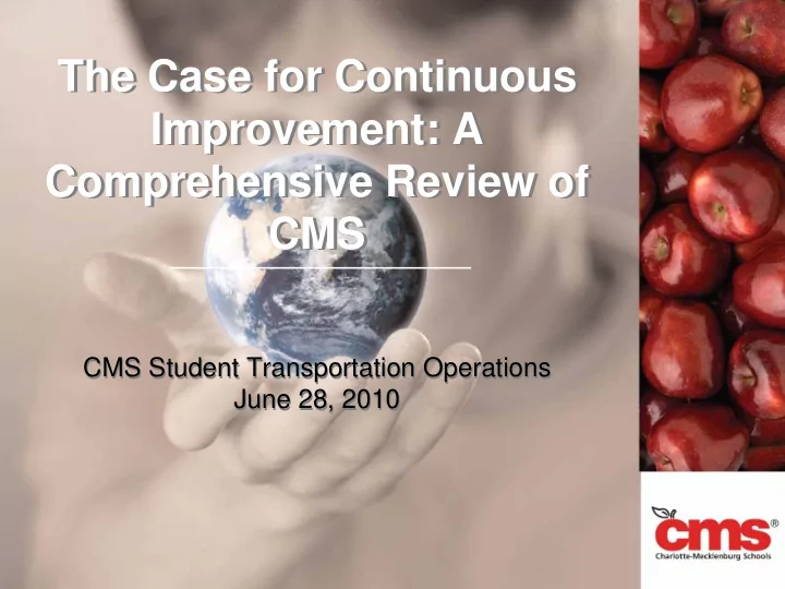 the case for continuous the case for continuous