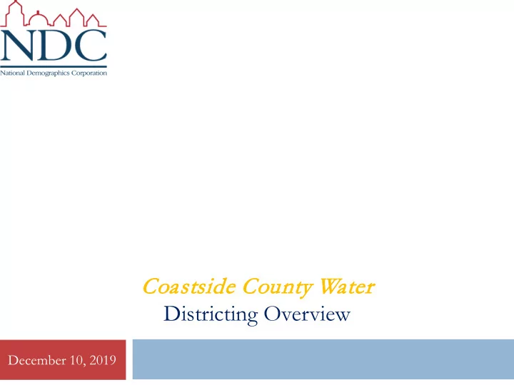 districting overview