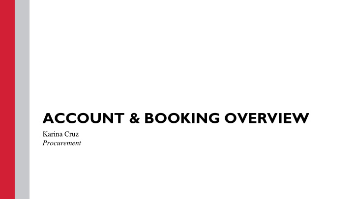 account booking overview