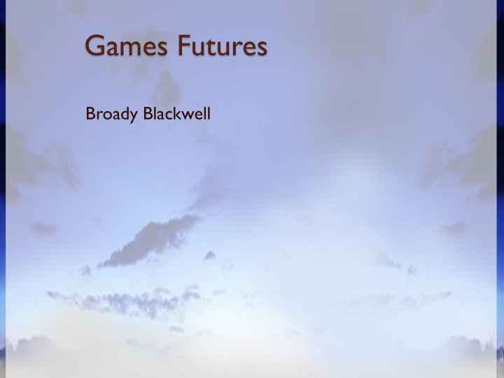 games futures