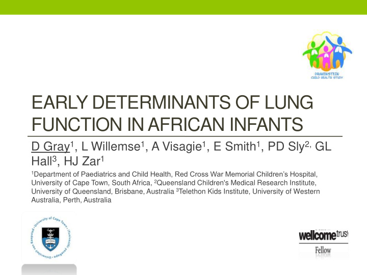 early determinants of lung