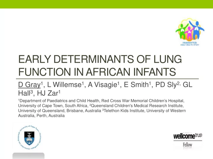 early determinants of lung