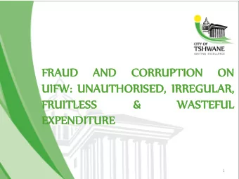 EXPENDITU  NDITURE  RE  1  2  3  4  CASE STUDY  MR B WAS A SUPPORT MANAGER RESPONSBILE FOR