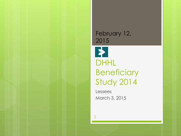 dhhl beneficiary study 2014