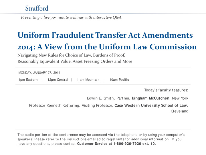 uniform fraudulent transfer act amendments 2014 a view