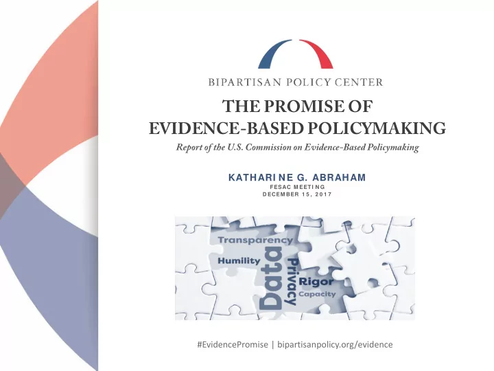the promise of evidence based policymaking