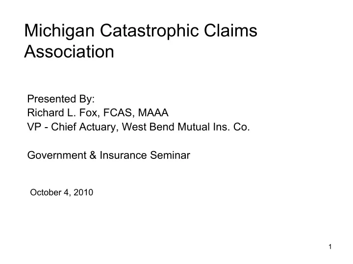 michigan catastrophic claims association