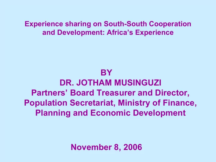 by dr jotham musinguzi partners board treasurer and
