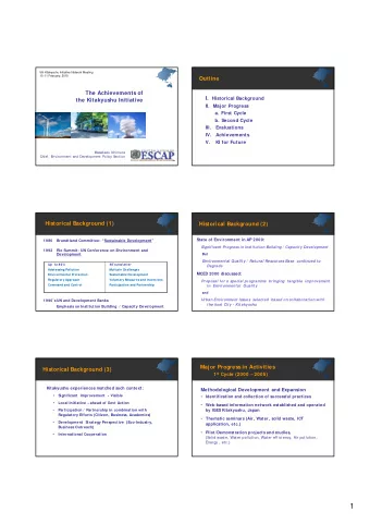 1  Major Progress in Activities  Evaluations  2nd Cycle (2005  2010)  Strengthened Focus on