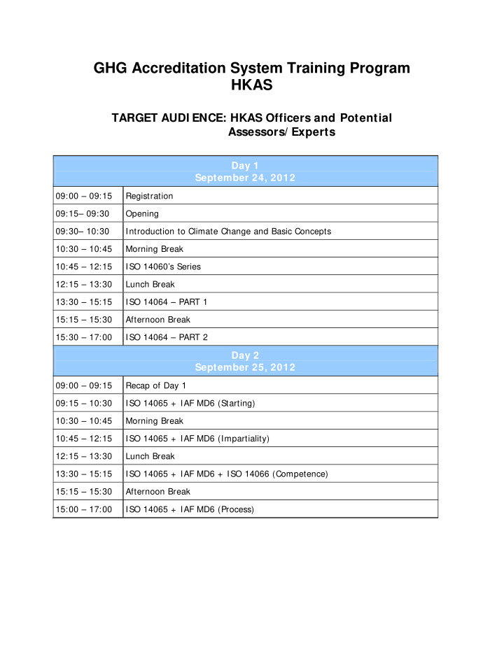 ghg accreditation system training program hkas