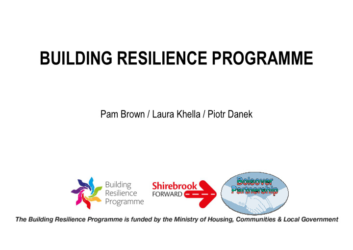 building resilience programme