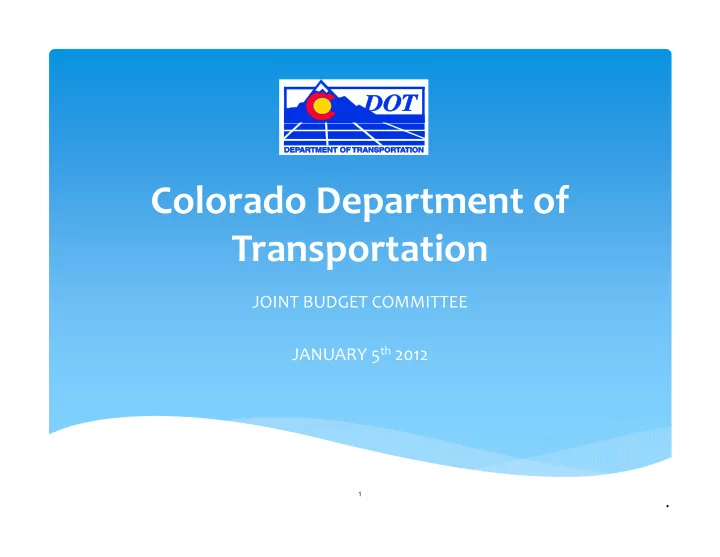 colorado department of transportation