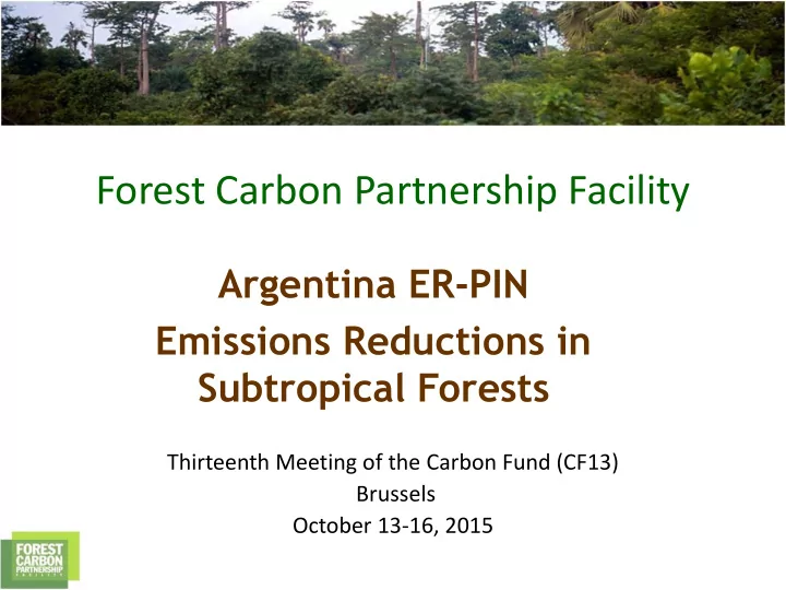 forest carbon partnership facility