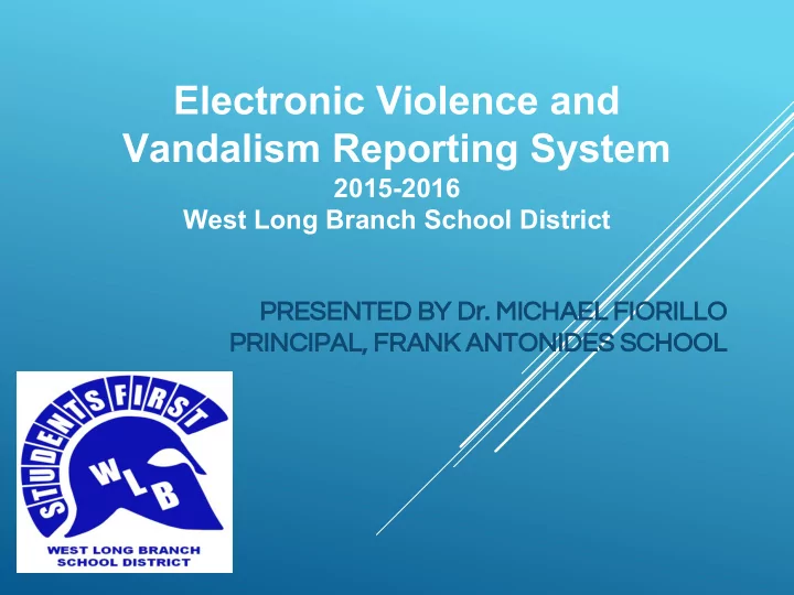 electronic violence and vandalism reporting system