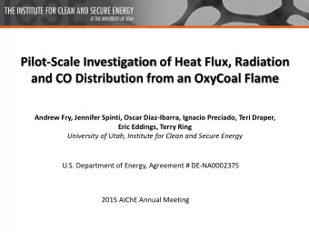Pilot-Scale Investigation of Heat Flux, Radiation  and CO Distribution from an OxyCoal Flame