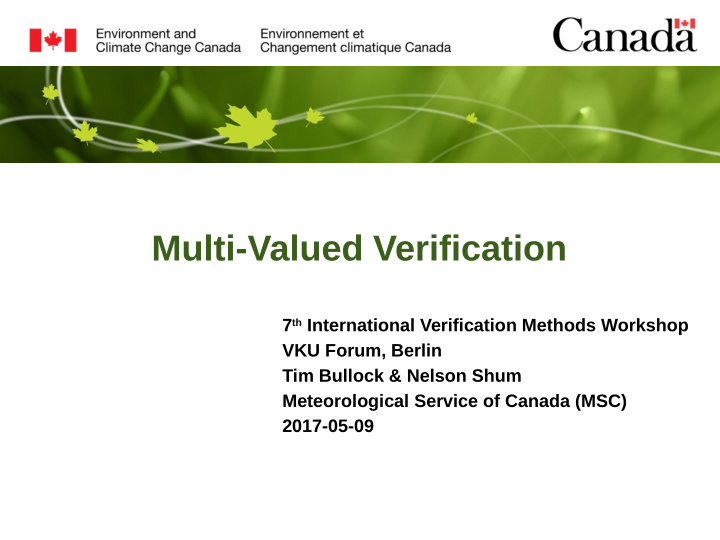 multi valued verification
