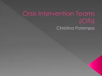 innovative first-responder model of  police-based crisis.  Intervention with community, health