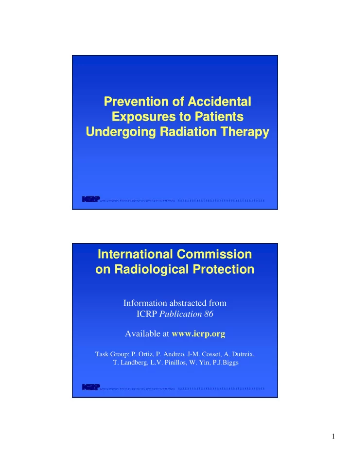 prevention of accidental prevention of accidental