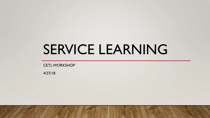service learning
