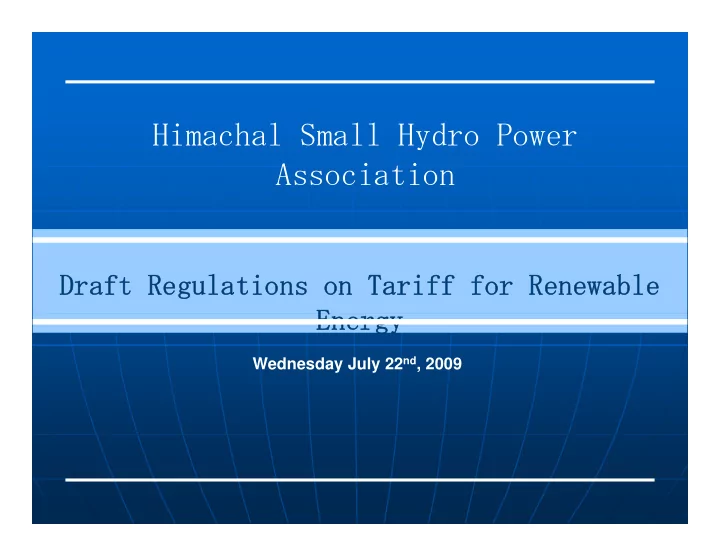 himachal small hydro power association association