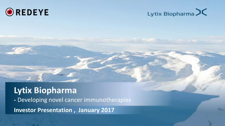 lytix biopharma