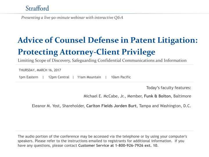 advice of counsel defense in patent litigation protecting