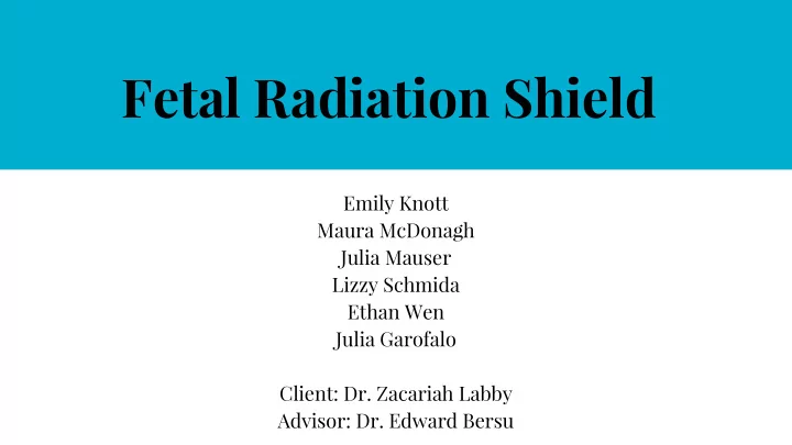 fetal radiation shield
