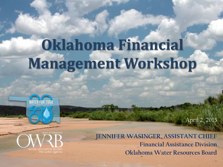 april 2 2015 jennifer wasinger assistant chief financial