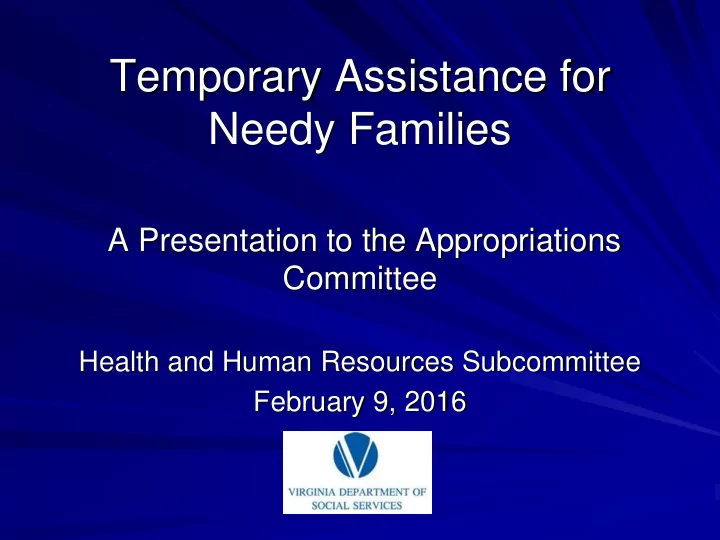 needy families