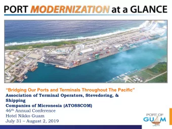 Bridging Our Ports and Terminals Throughout The Pacific  Association of Terminal Operators,