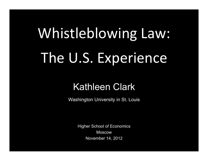 whistleblowing law